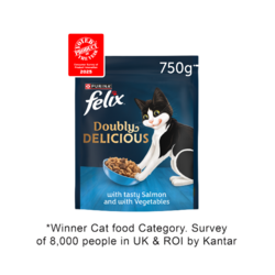 Felix Doubly Delicious Salmon & Vegetables Dry Cat Food 750g