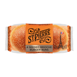 St Pierre Seeded Brioche Burger Buns
