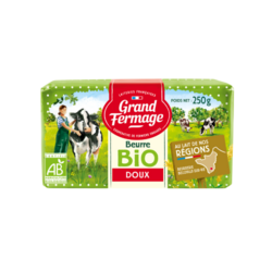 Beurre BIO au lait de nos régions doux 250g