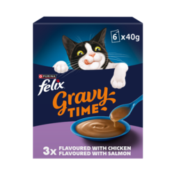 FELIX Gravy Time Chicken and Turkey Wet Cat Food 6x40g